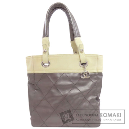 CHANEL シャネル パリビアリッツ PM シルバー金具 ハンドバッグ カーフ レディース 中古