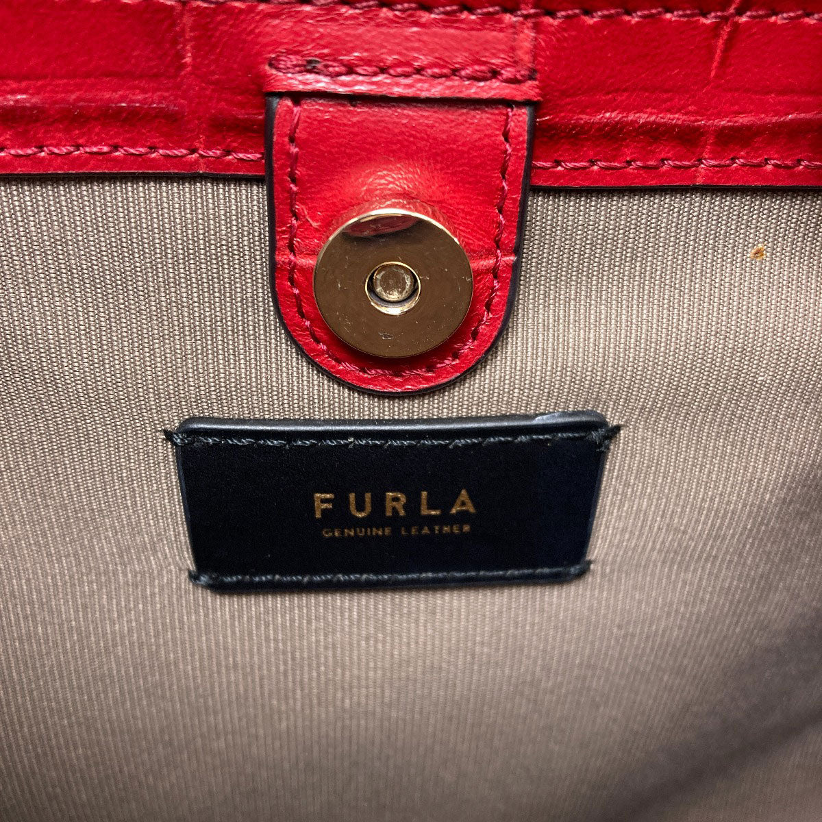 フルラ 型押し 2WAY ハンドバッグ 中古 商品画像7