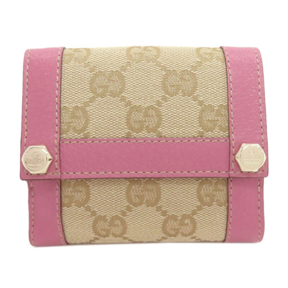 GUCCI グッチ 154119 GG 二つ折り財布（小銭入れあり） キャンバス レディース 中古