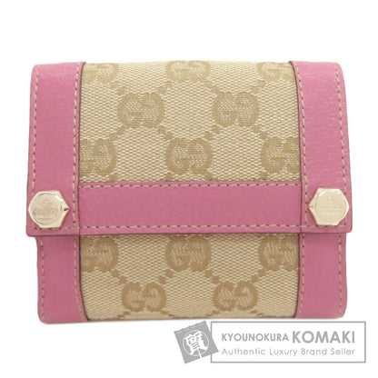 GUCCI グッチ 154119 GG 二つ折り財布（小銭入れあり） キャンバス レディース 中古