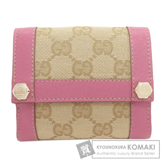 GUCCI グッチ 154119 GG 二つ折り財布（小銭入れあり） キャンバス レディース 中古