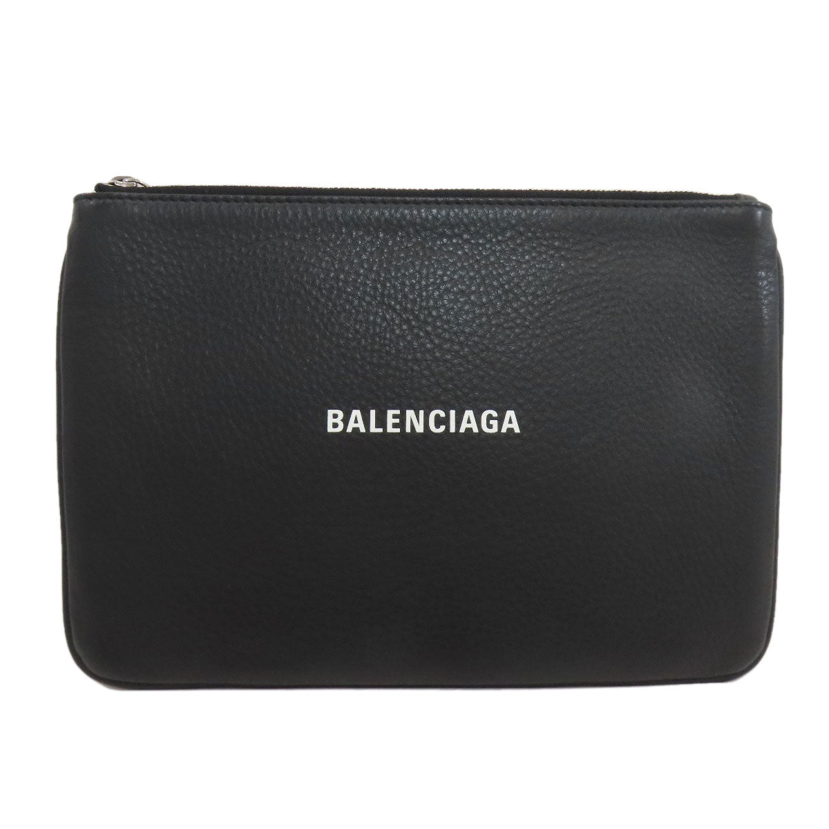 BALENCIAGA バレンシアガ 551992 ロゴ アクセサリーポーチ レザー レディース 中古