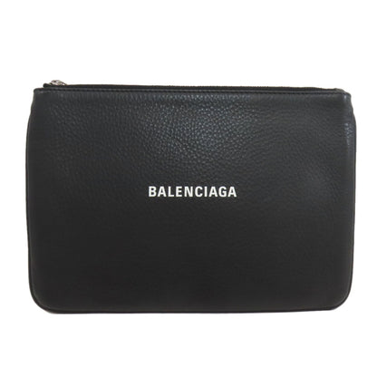 BALENCIAGA バレンシアガ 551992 ロゴ アクセサリーポーチ レザー レディース 中古