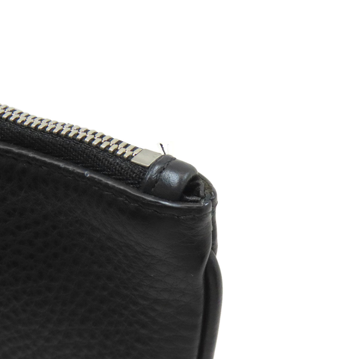BALENCIAGA バレンシアガ 551992 ロゴ アクセサリーポーチ レザー レディース 中古