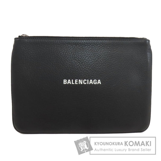 BALENCIAGA バレンシアガ 551992 ロゴ アクセサリーポーチ レザー レディース 中古