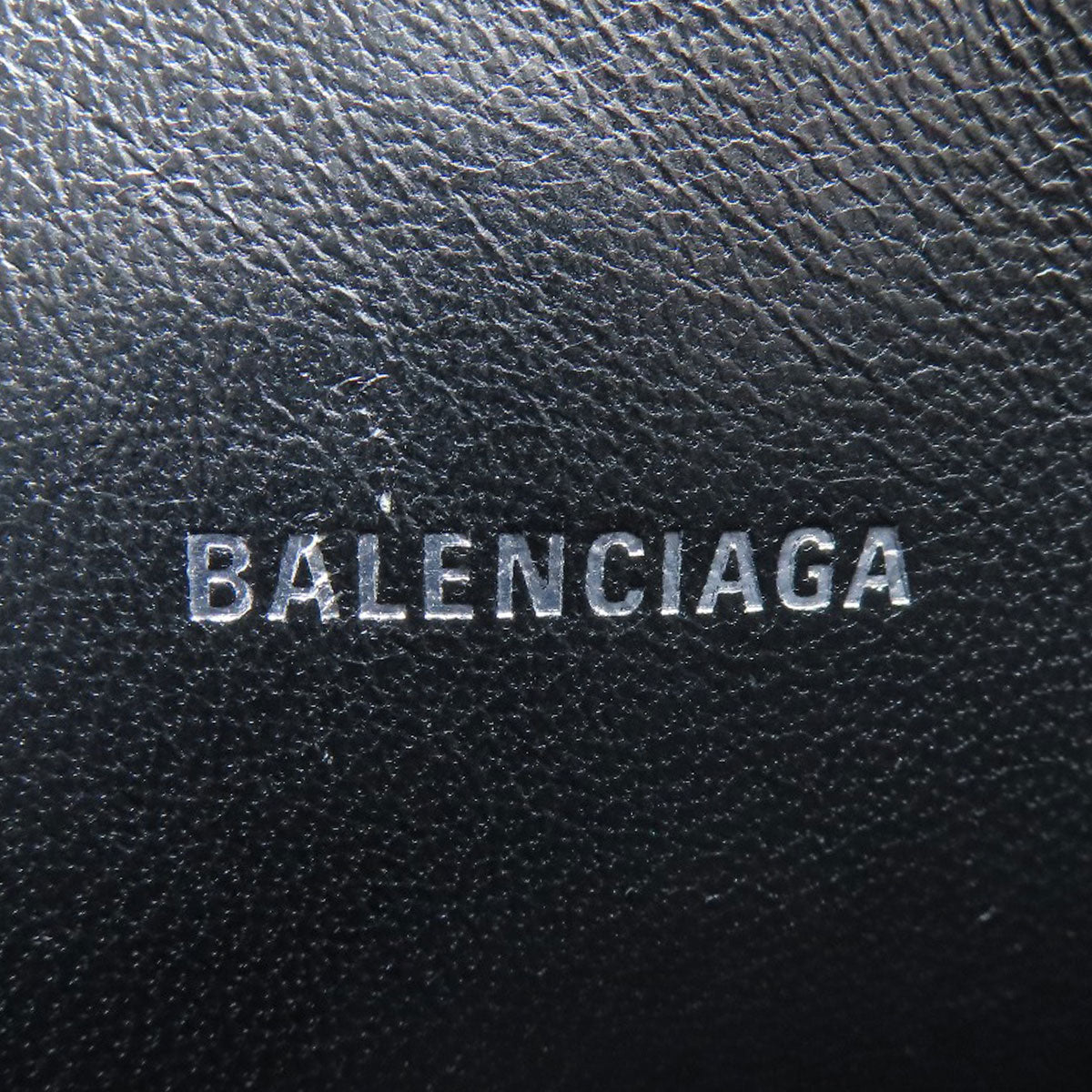 BALENCIAGA バレンシアガ 551992 ロゴ アクセサリーポーチ レザー レディース 中古