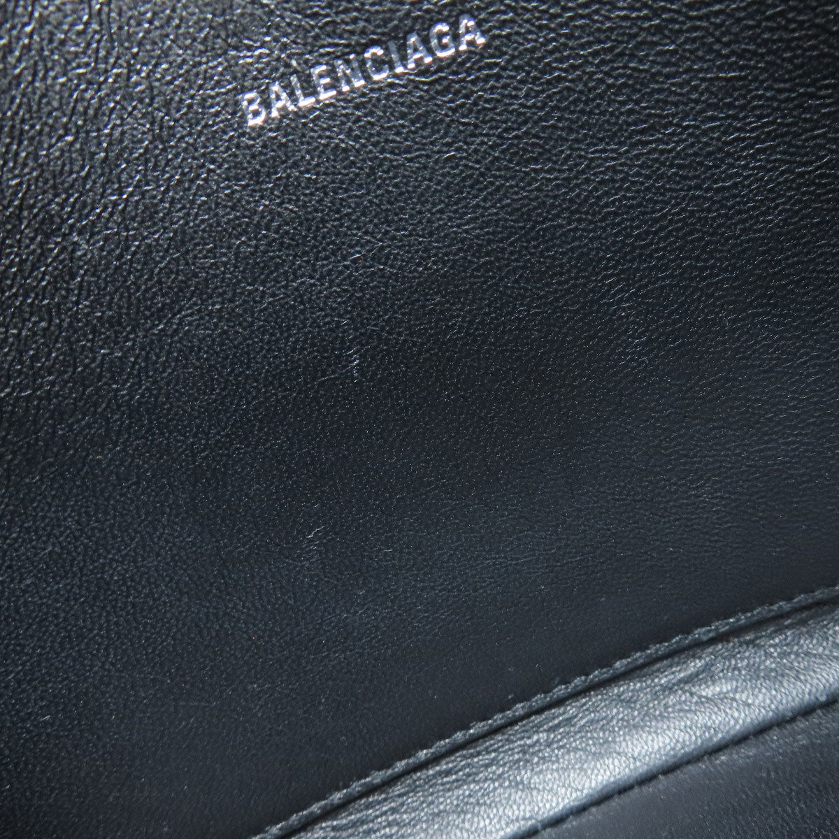 BALENCIAGA バレンシアガ 551992 ロゴ アクセサリーポーチ レザー レディース 中古