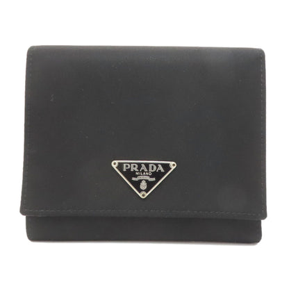 PRADA プラダ ロゴ金具 三つ折り財布 二つ折り財布（小銭入れあり） ナイロン レディース 中古