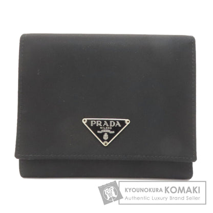 PRADA プラダ ロゴ金具 三つ折り財布 二つ折り財布（小銭入れあり） ナイロン レディース 中古
