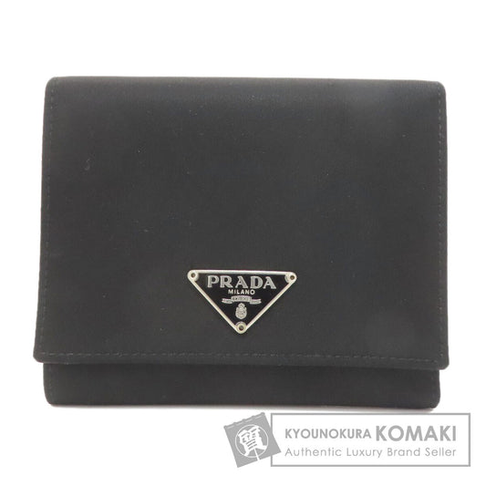 PRADA プラダ ロゴ金具 三つ折り財布 二つ折り財布（小銭入れあり） ナイロン レディース 中古