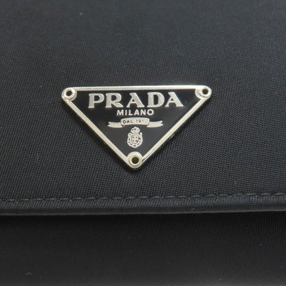 PRADA プラダ ロゴ金具 三つ折り財布 二つ折り財布（小銭入れあり） ナイロン レディース 中古
