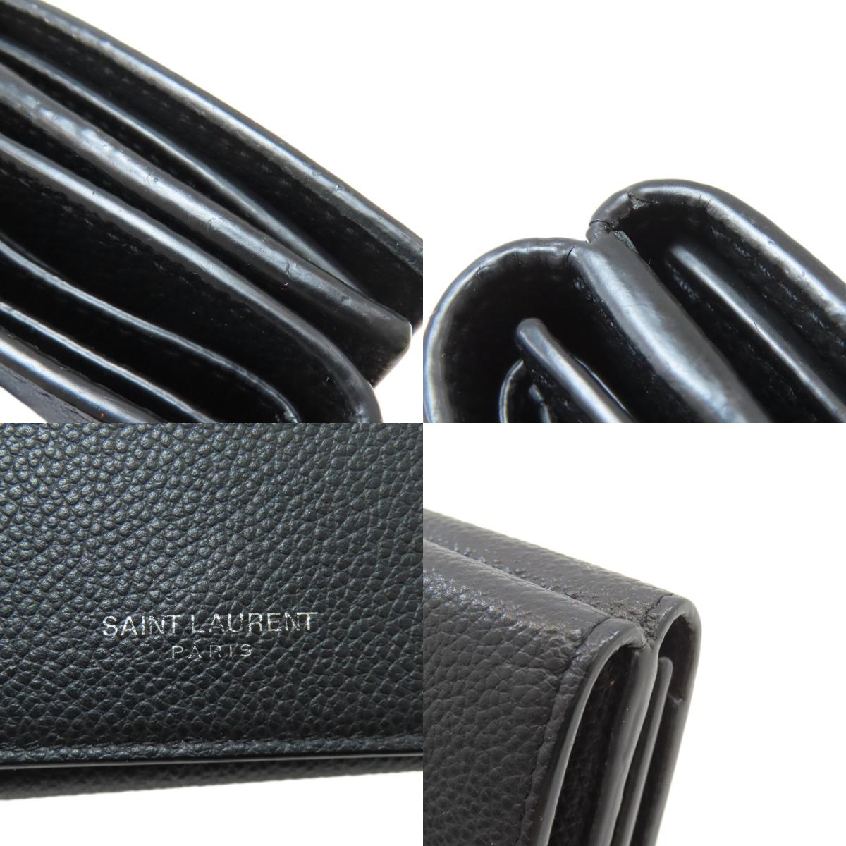SAINT LAURENT サンローラン 三つ折り財布 二つ折り財布（小銭入れあり） レザー レディース 中古