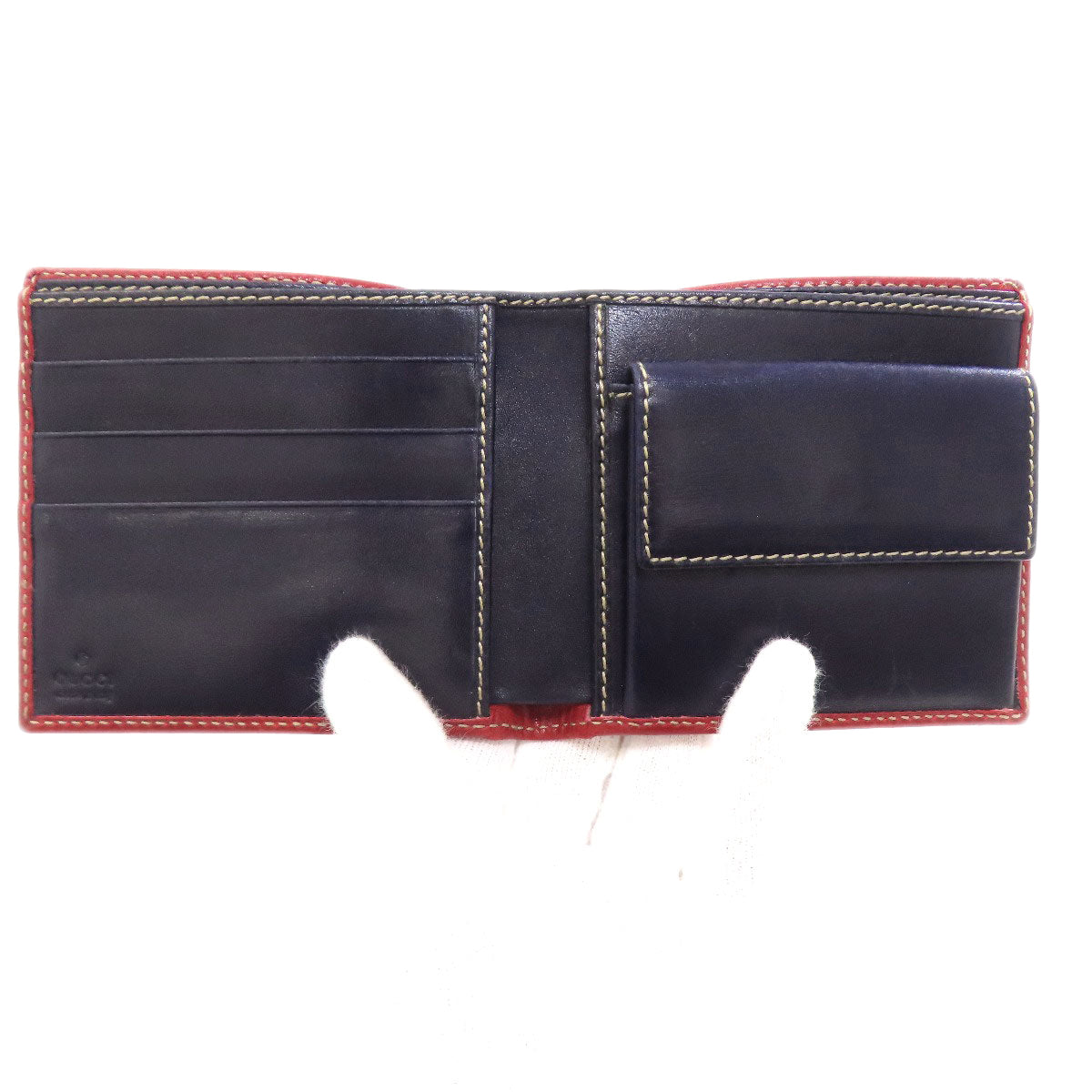 GUCCI グッチ 190415 ロゴ 二つ折り財布（小銭入れあり） ナイロン レディース 中古