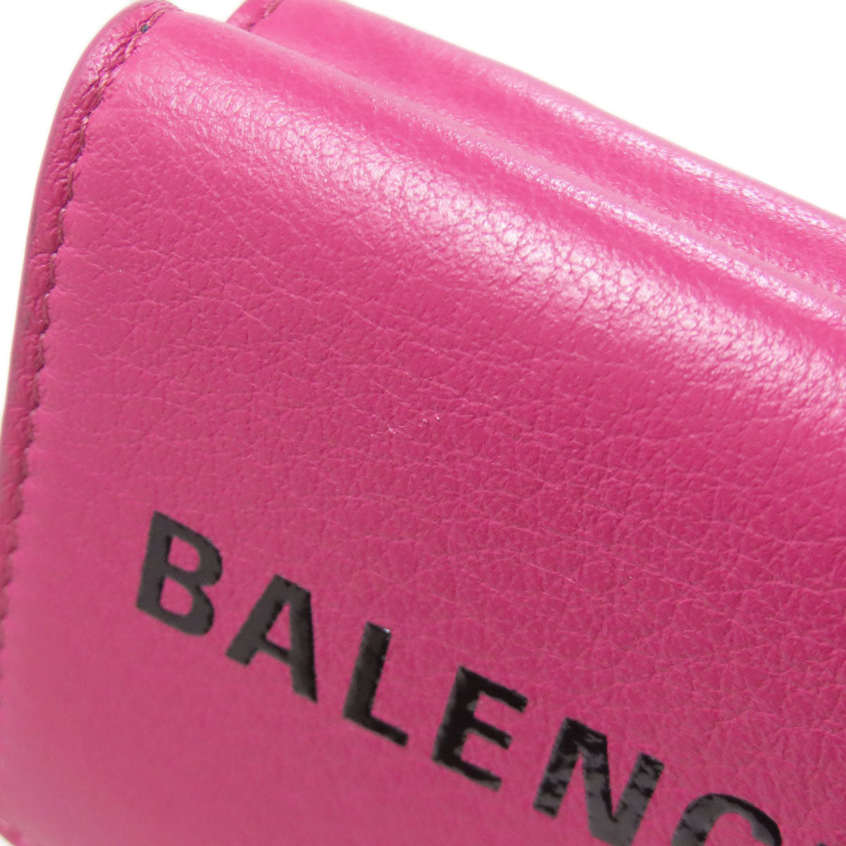 BALENCIAGA バレンシアガ 516402 ロゴ 三つ折り財布 二つ折り財布（小銭入れあり） レザー レディース 中古