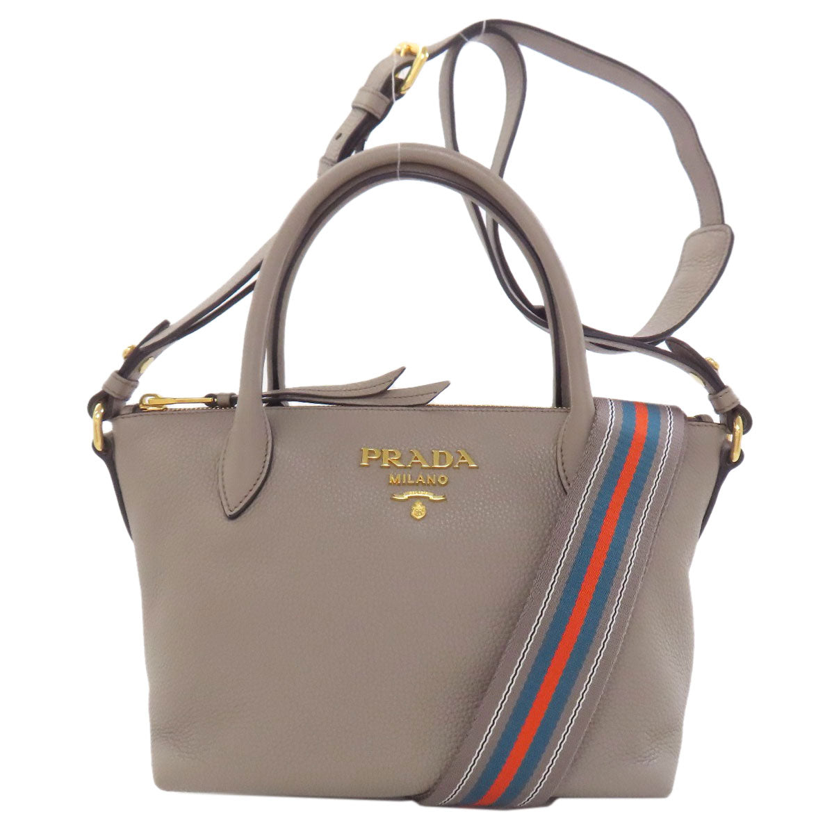 PRADA プラダ 1BA111 2WAY ハンドバッグ カーフ レディース 中古