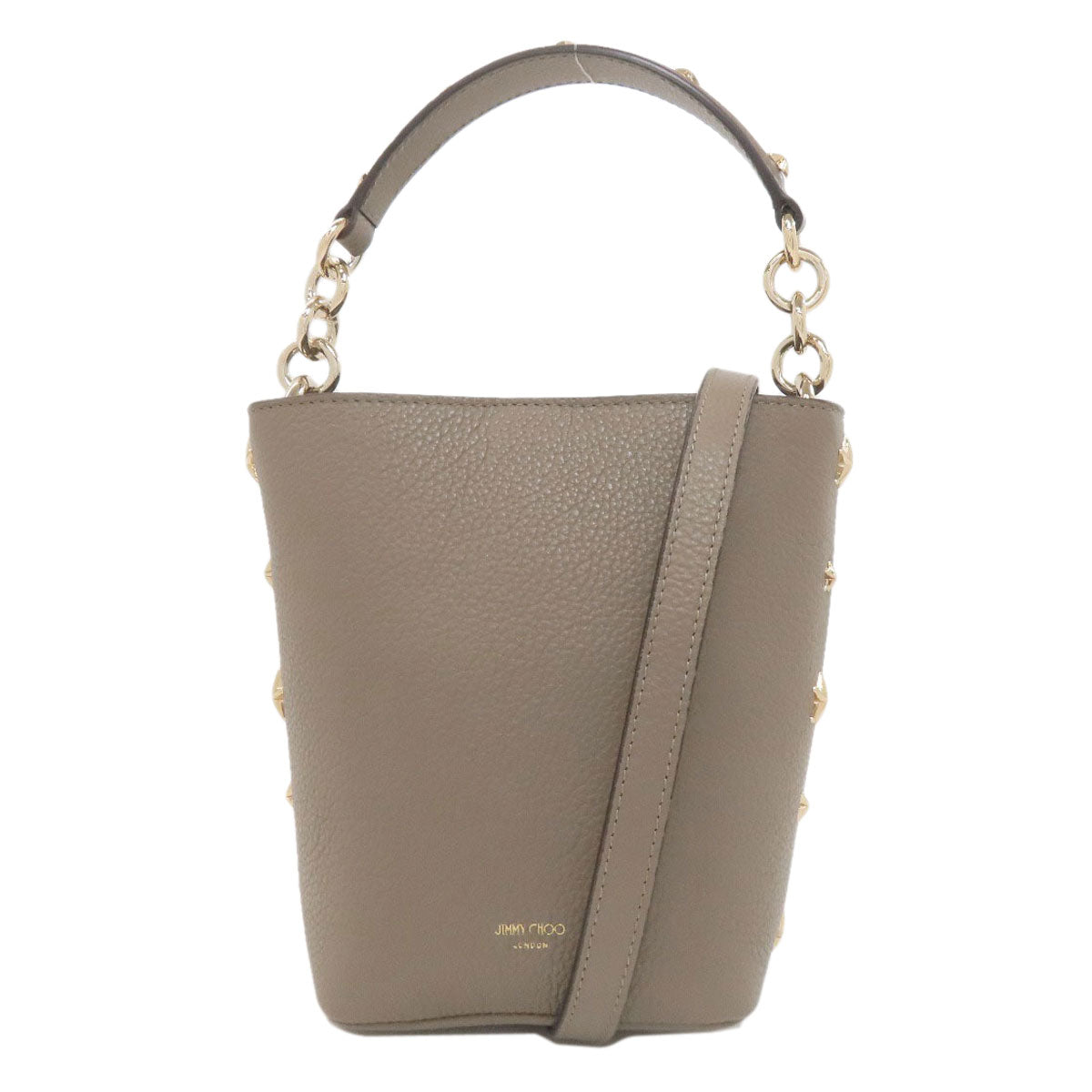 Jimmy Choo ジミーチュウ スターモチーフ 2WAY ハンドバッグ レザー レディース 中古