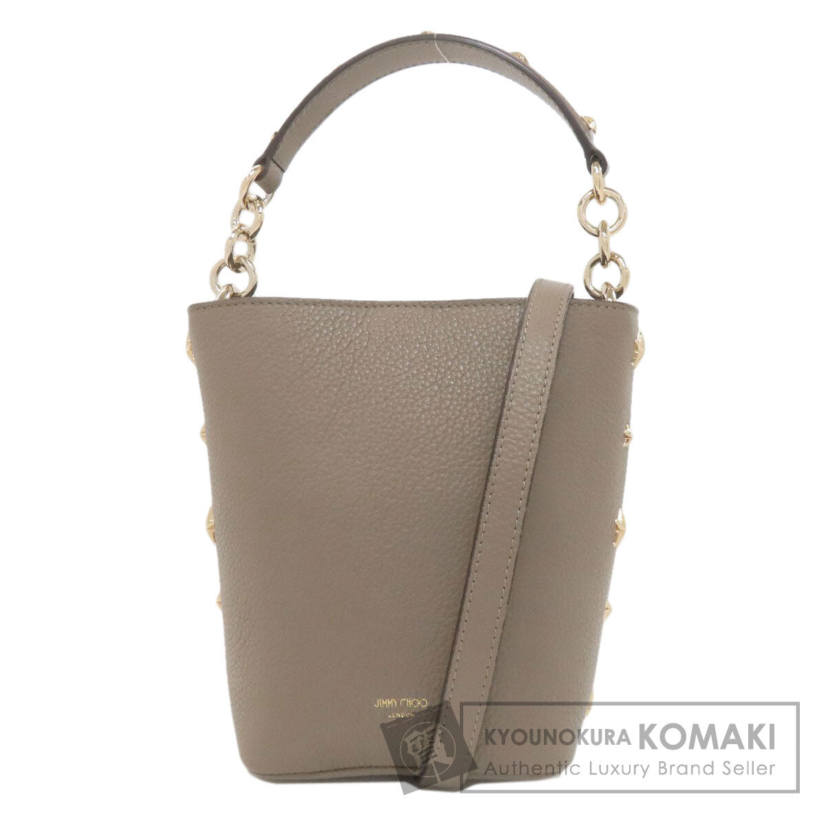 Jimmy Choo ジミーチュウ スターモチーフ 2WAY ハンドバッグ レザー レディース 中古