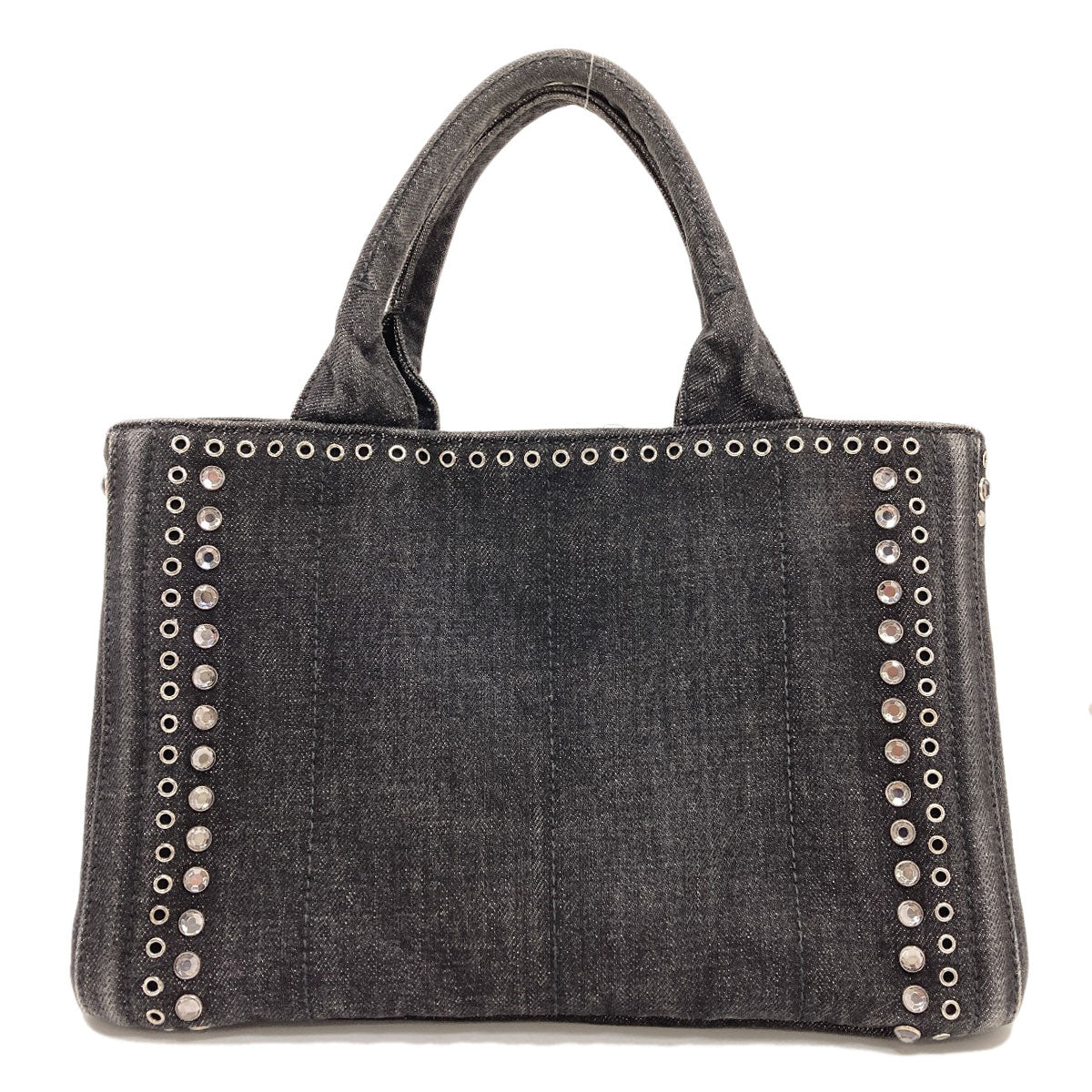 PRADA プラダ BN2439 カナパミニ 2WAY トートバッグ デニム レディース 中古