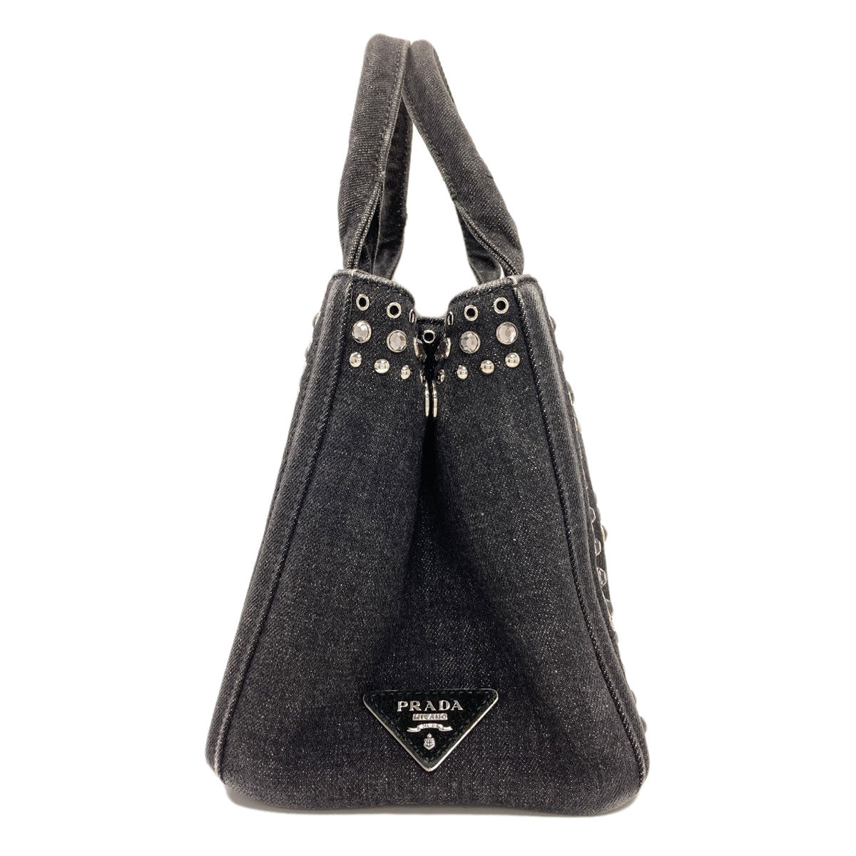 PRADA プラダ BN2439 カナパミニ 2WAY トートバッグ デニム レディース 中古