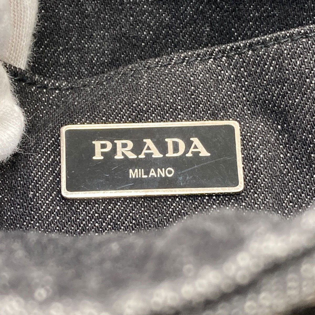 PRADA プラダ BN2439 カナパミニ 2WAY トートバッグ デニム レディース 中古