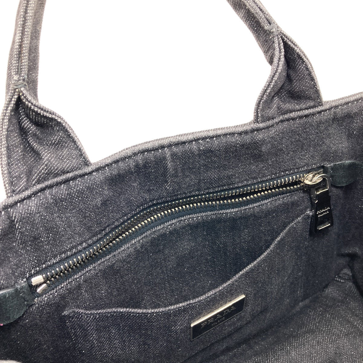 PRADA プラダ BN2439 カナパミニ 2WAY トートバッグ デニム レディース 中古