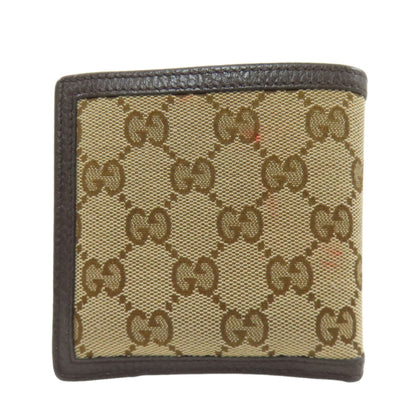 GUCCI グッチ 150413 アウトレット GG 二つ折り財布（小銭入れあり） キャンバス レディース 中古