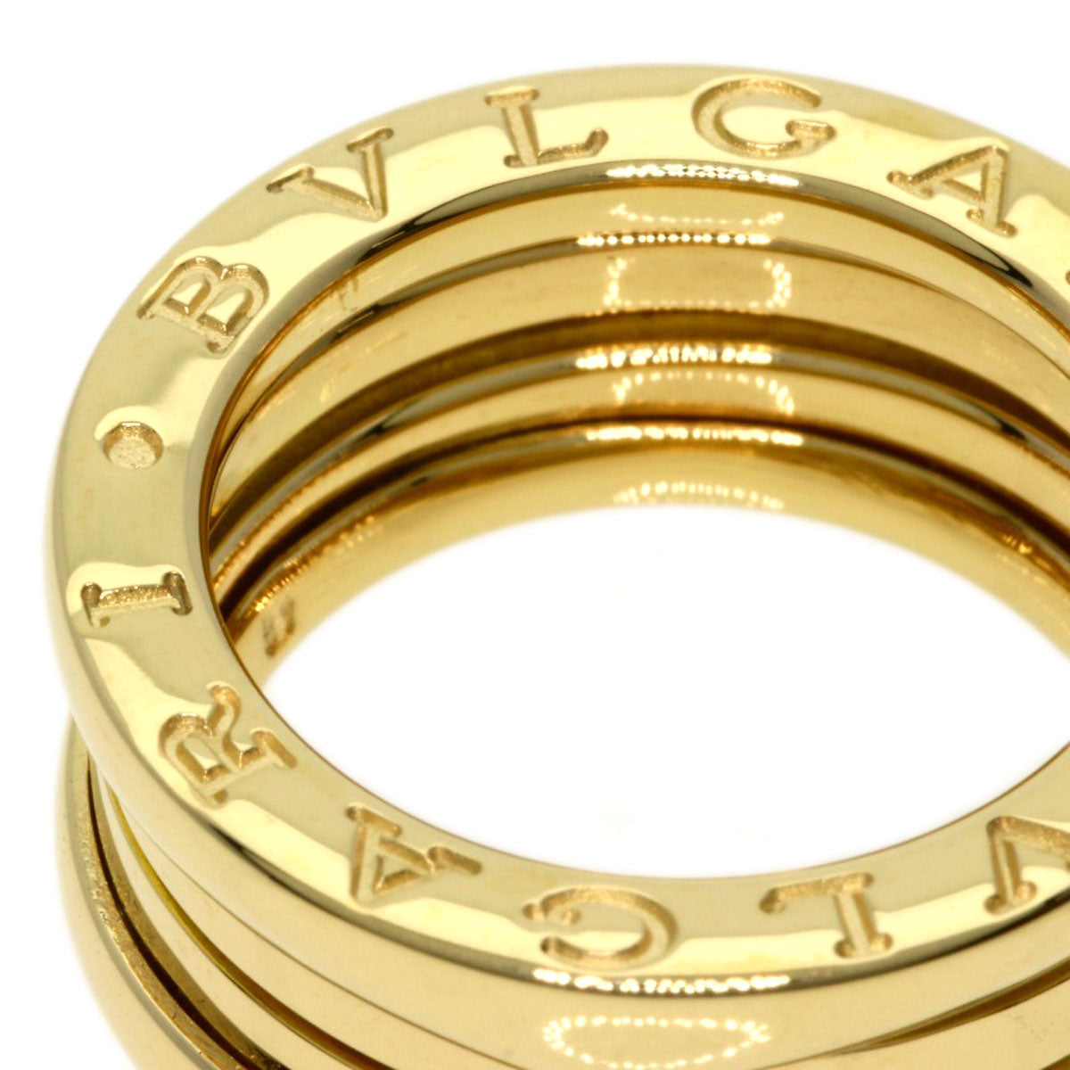 BVLGARI ブルガリ B-zero1 ビーゼロワン 2バンド #48 リング・指輪 K18YG レディース 中古