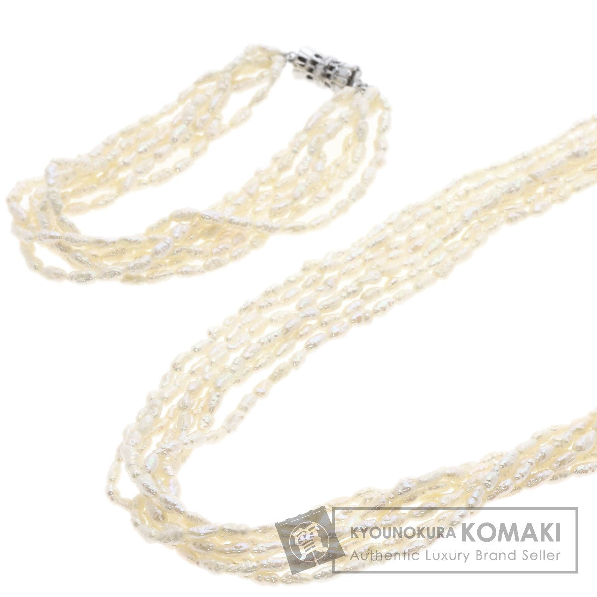 セレクトジュエリー 淡水パール 真珠 7連 ブレスセット ネックレス 中古 商品画像1