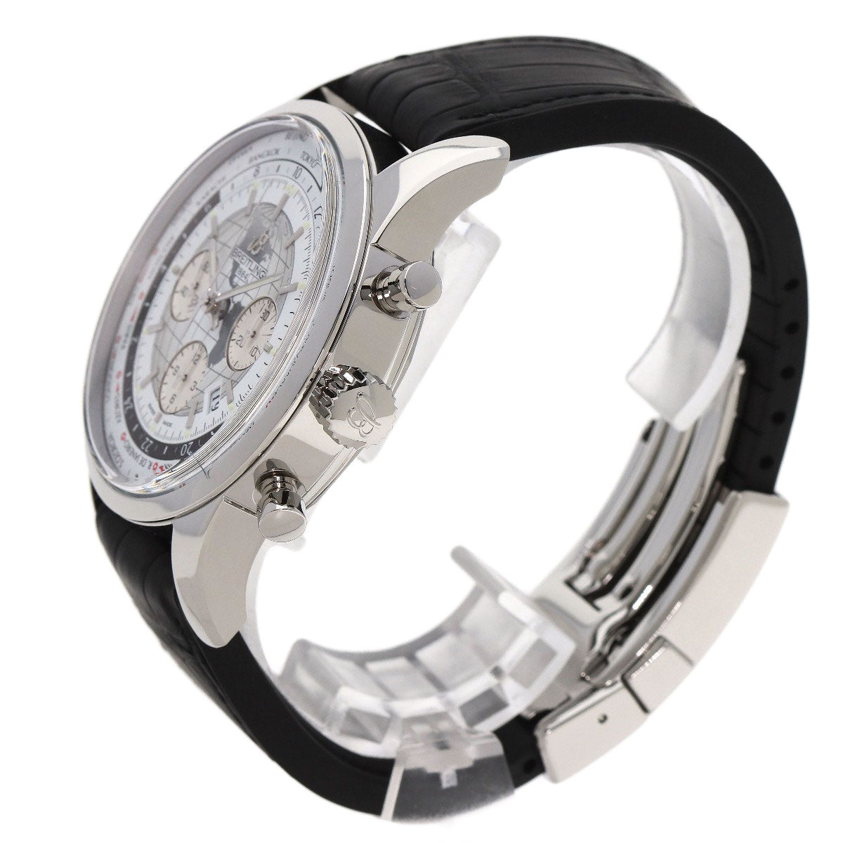 BREITLING ブライトリング AB0510U0/A790 トランスオーシャン クロノグラフ ユニタイム 腕時計 SS メンズ 中古