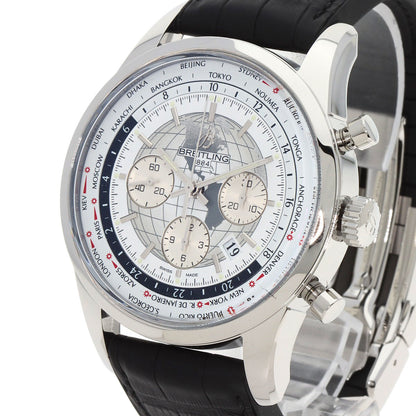 BREITLING ブライトリング AB0510U0/A790 トランスオーシャン クロノグラフ ユニタイム 腕時計 SS メンズ 中古