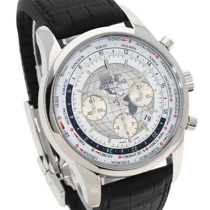BREITLING ブライトリング AB0510U0/A790 トランスオーシャン クロノグラフ ユニタイム 腕時計 SS メンズ 中古