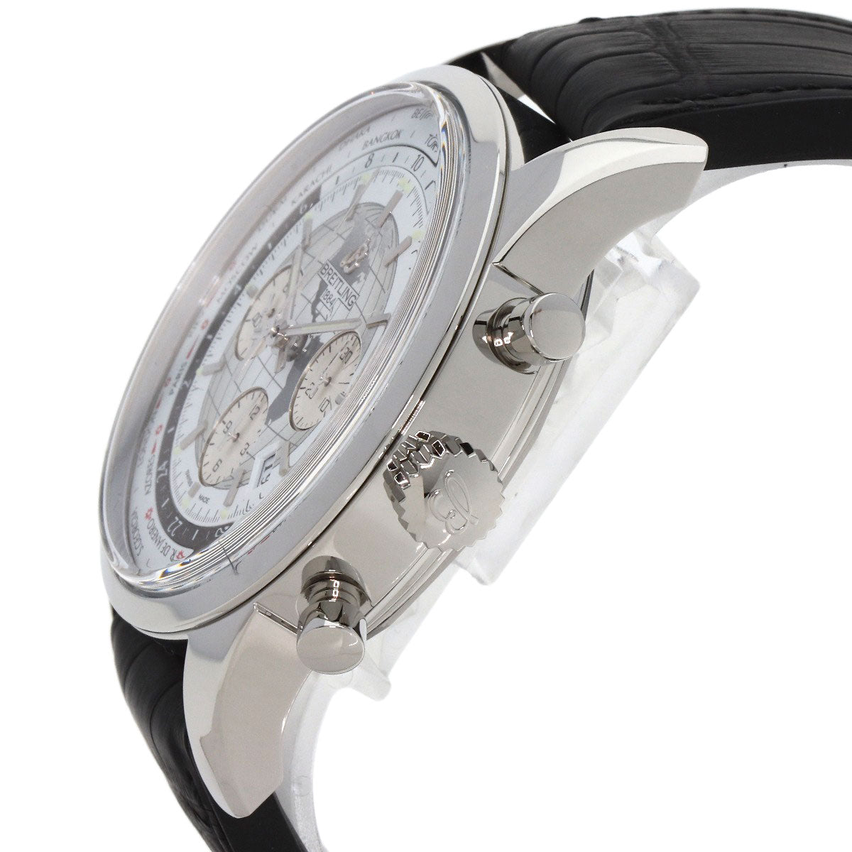 BREITLING ブライトリング AB0510U0/A790 トランスオーシャン クロノグラフ ユニタイム 腕時計 SS メンズ 中古