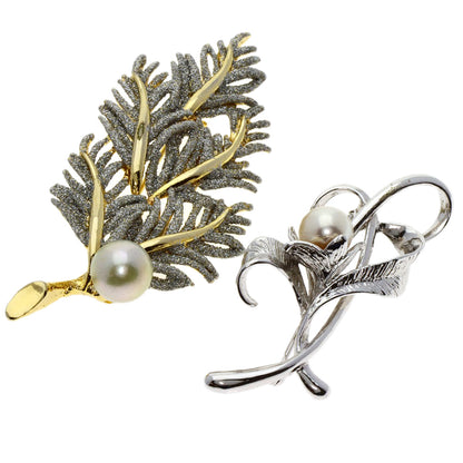 SELECT JEWELRY セレクトジュエリー パール 真珠 フェイクパール エナメル ブローチ8点セット ブローチ SV レディース 中古
