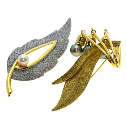 SELECT JEWELRY セレクトジュエリー パール 真珠 フェイクパール エナメル ブローチ8点セット ブローチ SV レディース 中古