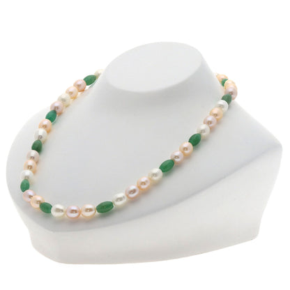 SELECT JEWELRY セレクトジュエリー 淡水パール 真珠 アベンチュリンクォーツ ネックレス 金属製 レディース 中古