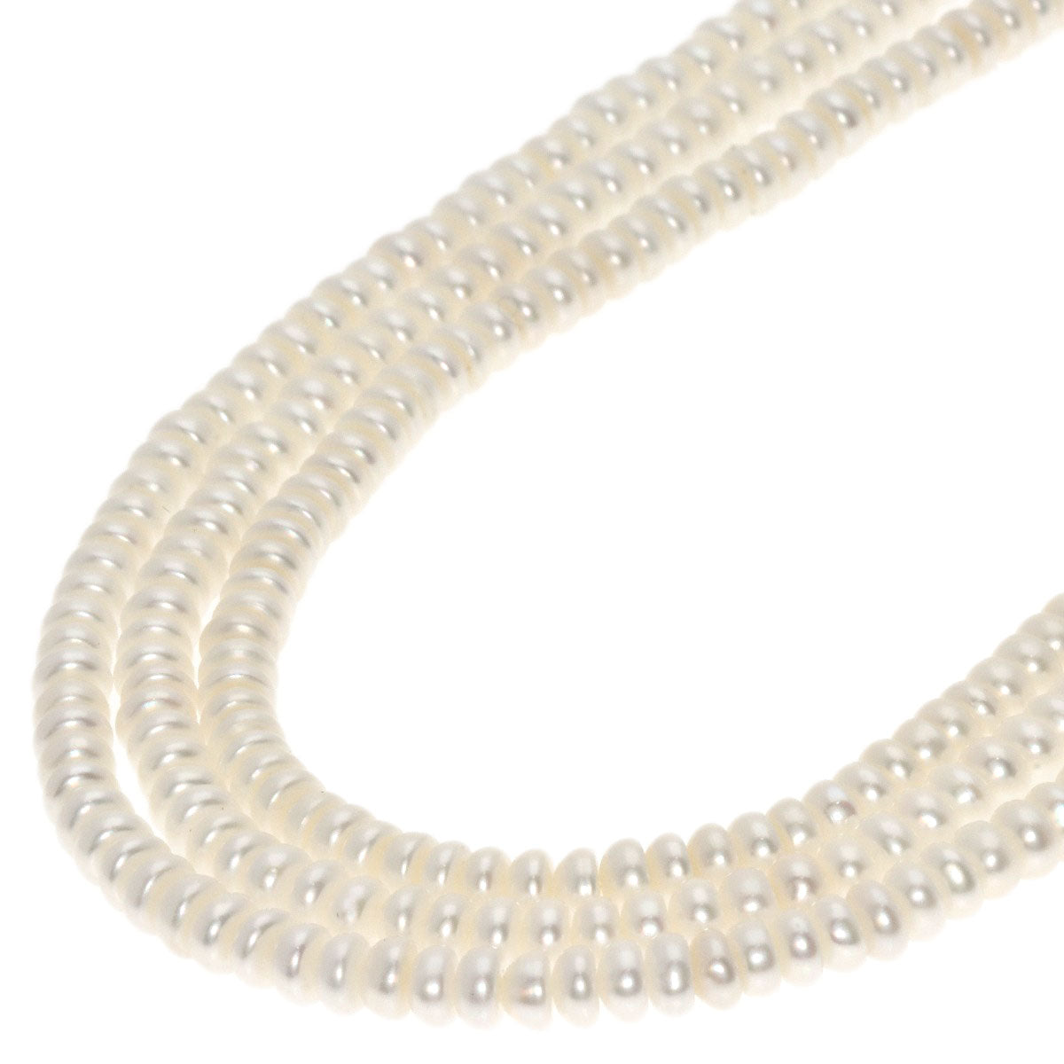 SELECT JEWELRY セレクトジュエリー 淡水パール 真珠 3連 ネックレス 金属製 レディース 中古