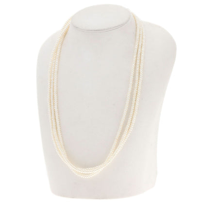SELECT JEWELRY セレクトジュエリー 淡水パール 真珠 3連 ネックレス 金属製 レディース 中古