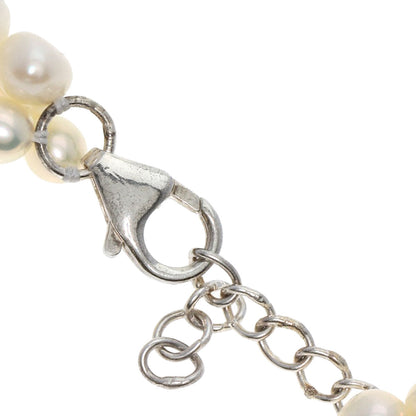 SELECT JEWELRY セレクトジュエリー ロードナイト フラワーモチーフ ローズクォーツ 淡水パール 真珠 3点セット ネックレス SV レディース 中古