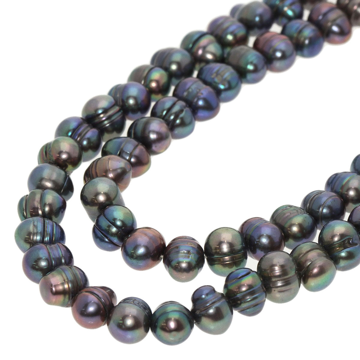 SELECT JEWELRY セレクトジュエリー 淡水パール 真珠 染色 ロング ネックレス SV レディース 中古