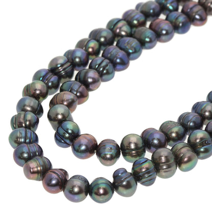 SELECT JEWELRY セレクトジュエリー 淡水パール 真珠 染色 ロング ネックレス SV レディース 中古