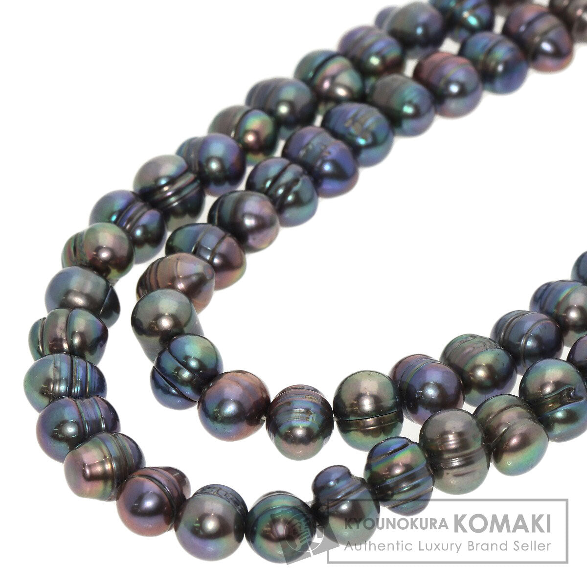 SELECT JEWELRY セレクトジュエリー 淡水パール 真珠 染色 ロング ネックレス SV レディース 中古