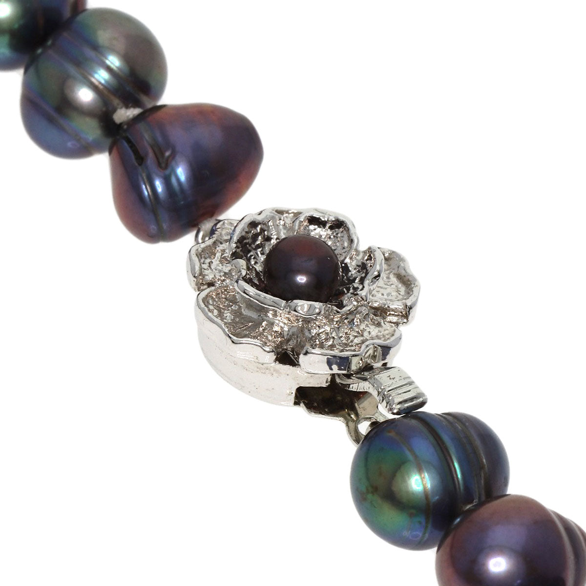 SELECT JEWELRY セレクトジュエリー 淡水パール 真珠 染色 ロング ネックレス SV レディース 中古