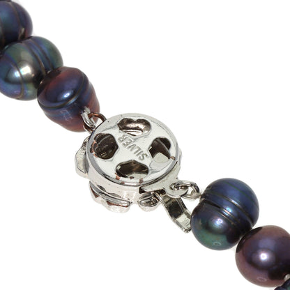 SELECT JEWELRY セレクトジュエリー 淡水パール 真珠 染色 ロング ネックレス SV レディース 中古