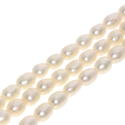 SELECT JEWELRY セレクトジュエリー 淡水パール 真珠 3連 ネックレス SV レディース 中古