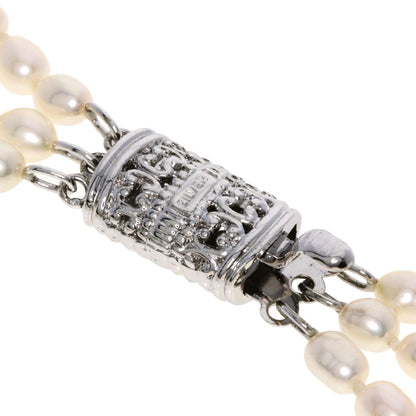 SELECT JEWELRY セレクトジュエリー 淡水パール 真珠 3連 ネックレス SV レディース 中古