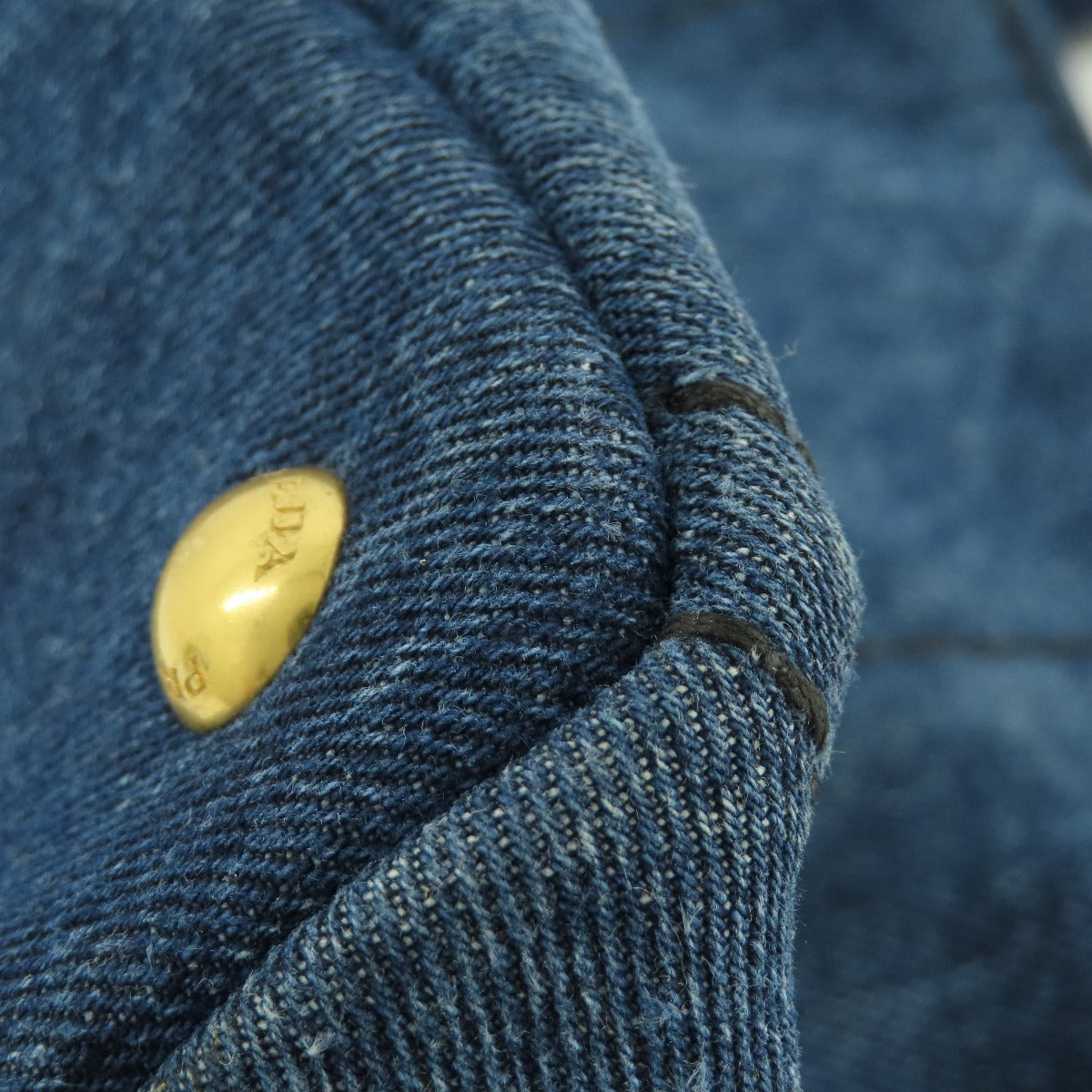 PRADA プラダ B1877B カナパ ハンドバッグ デニム レディース 中古