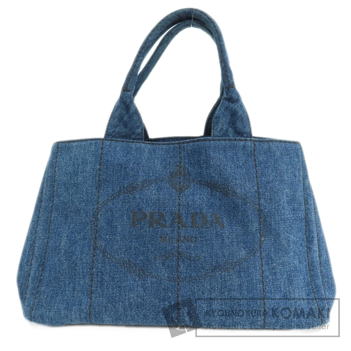 PRADA プラダ B1877B カナパ ハンドバッグ デニム レディース 中古
