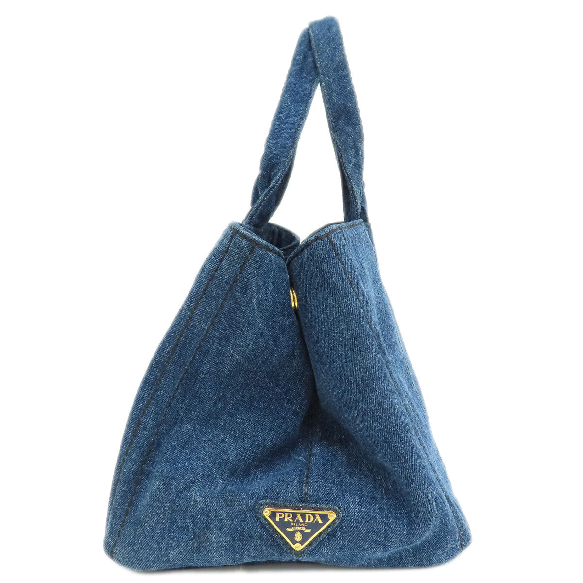 PRADA プラダ B1877B カナパ ハンドバッグ デニム レディース 中古