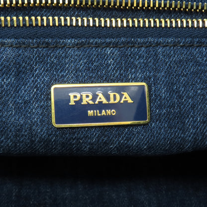 PRADA プラダ B1877B カナパ ハンドバッグ デニム レディース 中古