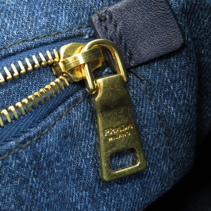 PRADA プラダ B1877B カナパ ハンドバッグ デニム レディース 中古